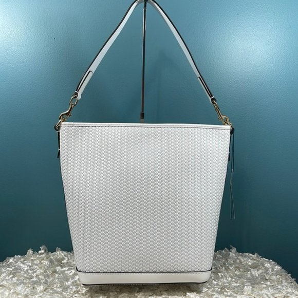 Dooney & Bourke Large White Woven Hobo Bag - Picture 3 of 10